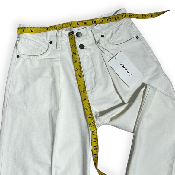 FRAME le baggy wide leg palazzo jeans in vintage white size 27 - Picture 2 of 6